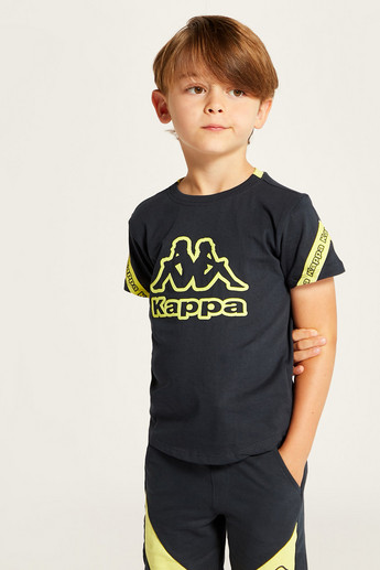 Kappa Printed Crew Neck T-shirt and Shorts Set
