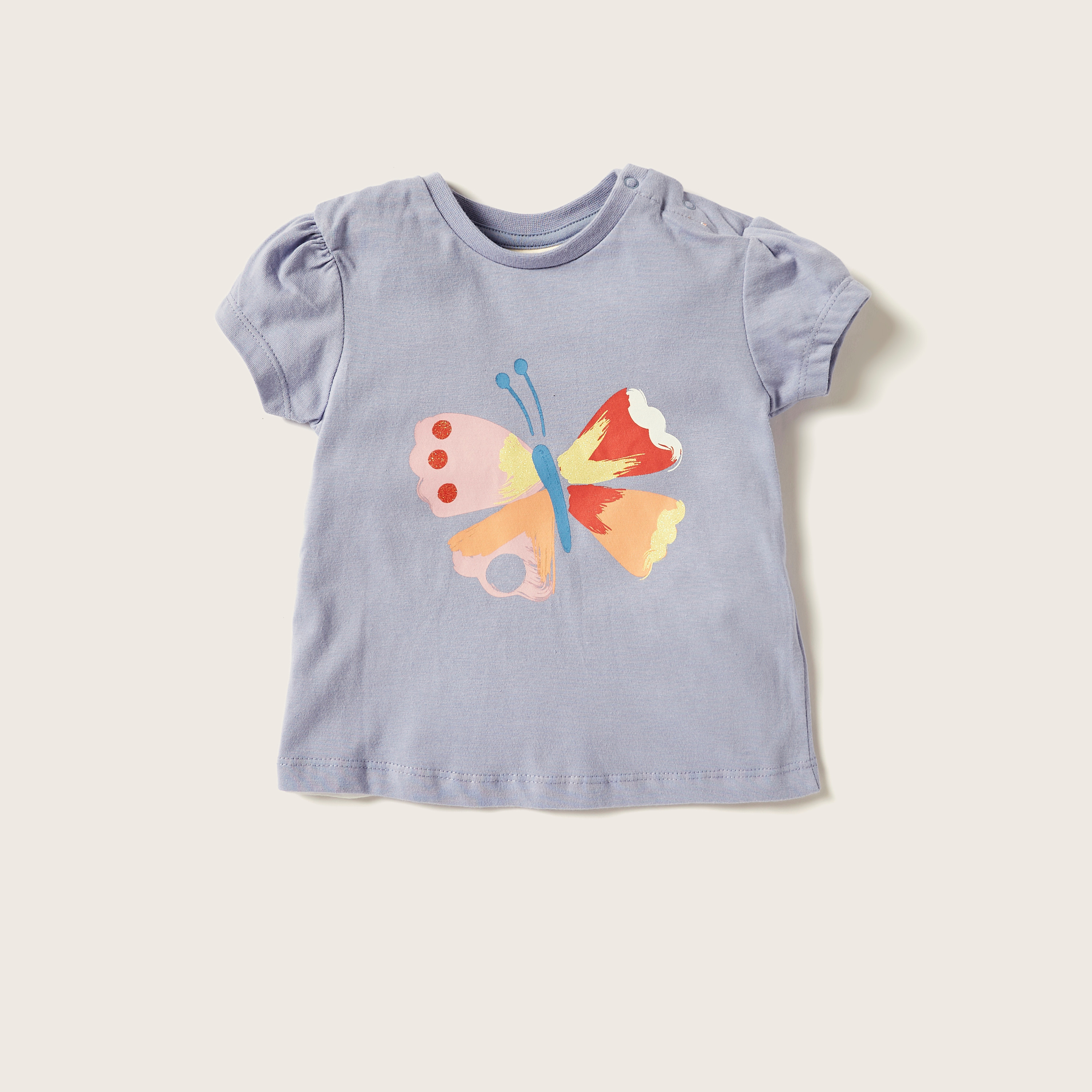 Juniors Printed Crew Neck T-shirt with Short Sleeves - Set of 3-baby-girls-clothing-multipacks-image-4
