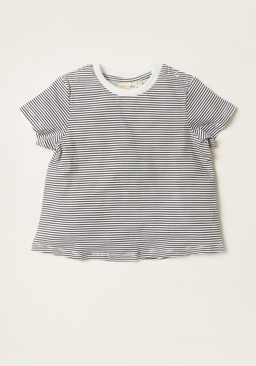 Juniors Printed T-shirt with Short Sleeves - Set of 3-Multipacks-image-1