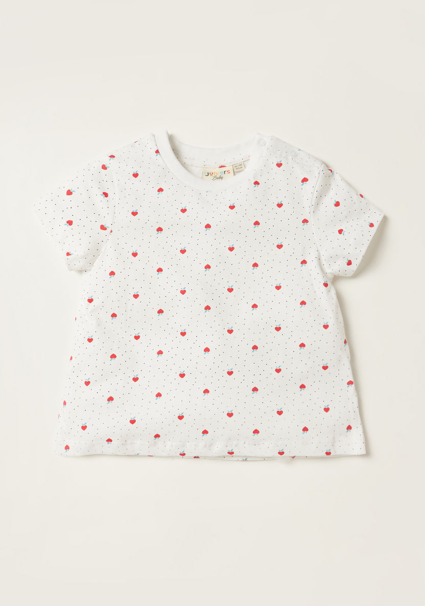 Juniors Printed T-shirt with Short Sleeves - Set of 3-Multipacks-image-3
