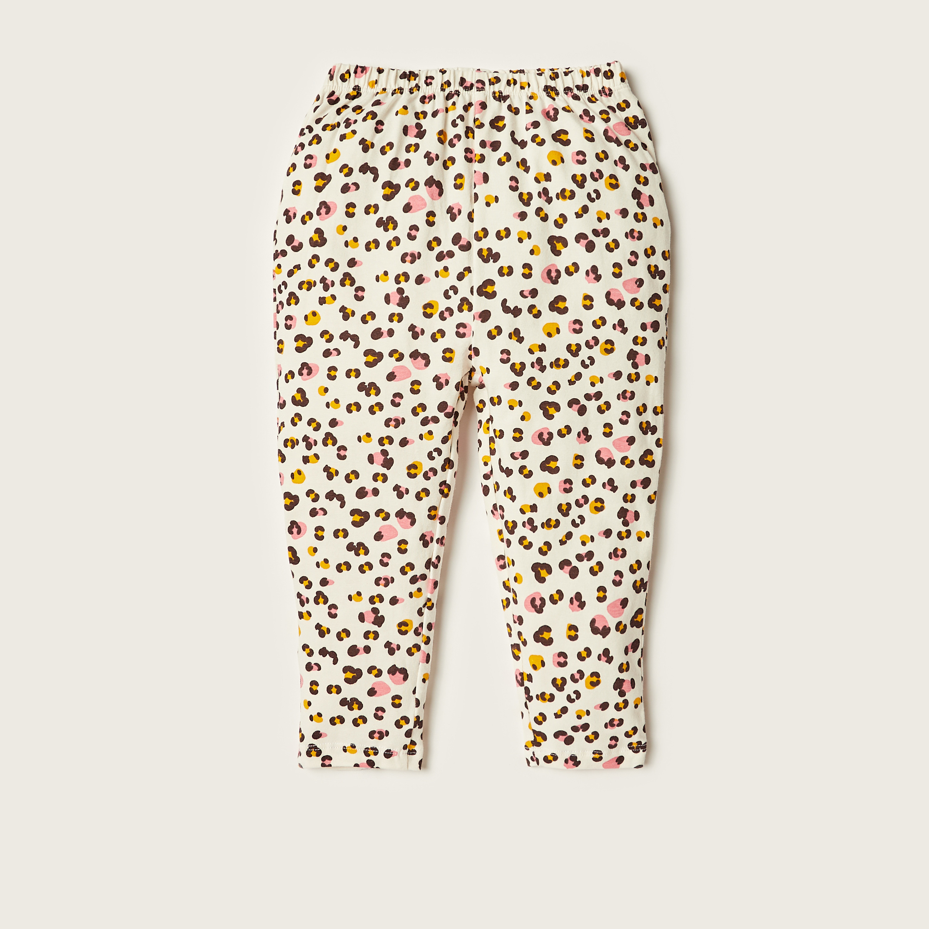 Juniors Assorted Leggings with Elasticated Waistband - Set of 5-baby-girls-clothing-bottoms-leggings-image-4