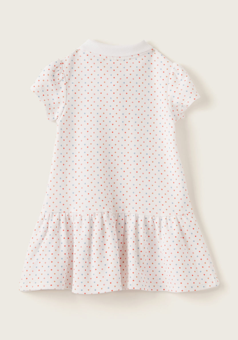 Juniors All-Over Polka Dot Print Knit Dress with Short Sleeves-Dresses%2C Gowns and Frocks-image-3