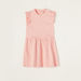 Juniors Flamingo Print Crew Neck Dress with Ruffle Detail-Dresses%2C Gowns and Frocks-thumbnail-0
