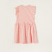 Juniors Flamingo Print Crew Neck Dress with Ruffle Detail-Dresses%2C Gowns and Frocks-thumbnail-3