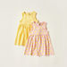Juniors Printed A-line Sleeveless Dress with Round Neck - Set of 2-Multipacks-thumbnail-0