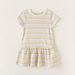 Juniors Striped Tiered Dress with Short Sleeves-Dresses%2C Gowns and Frocks-thumbnail-0