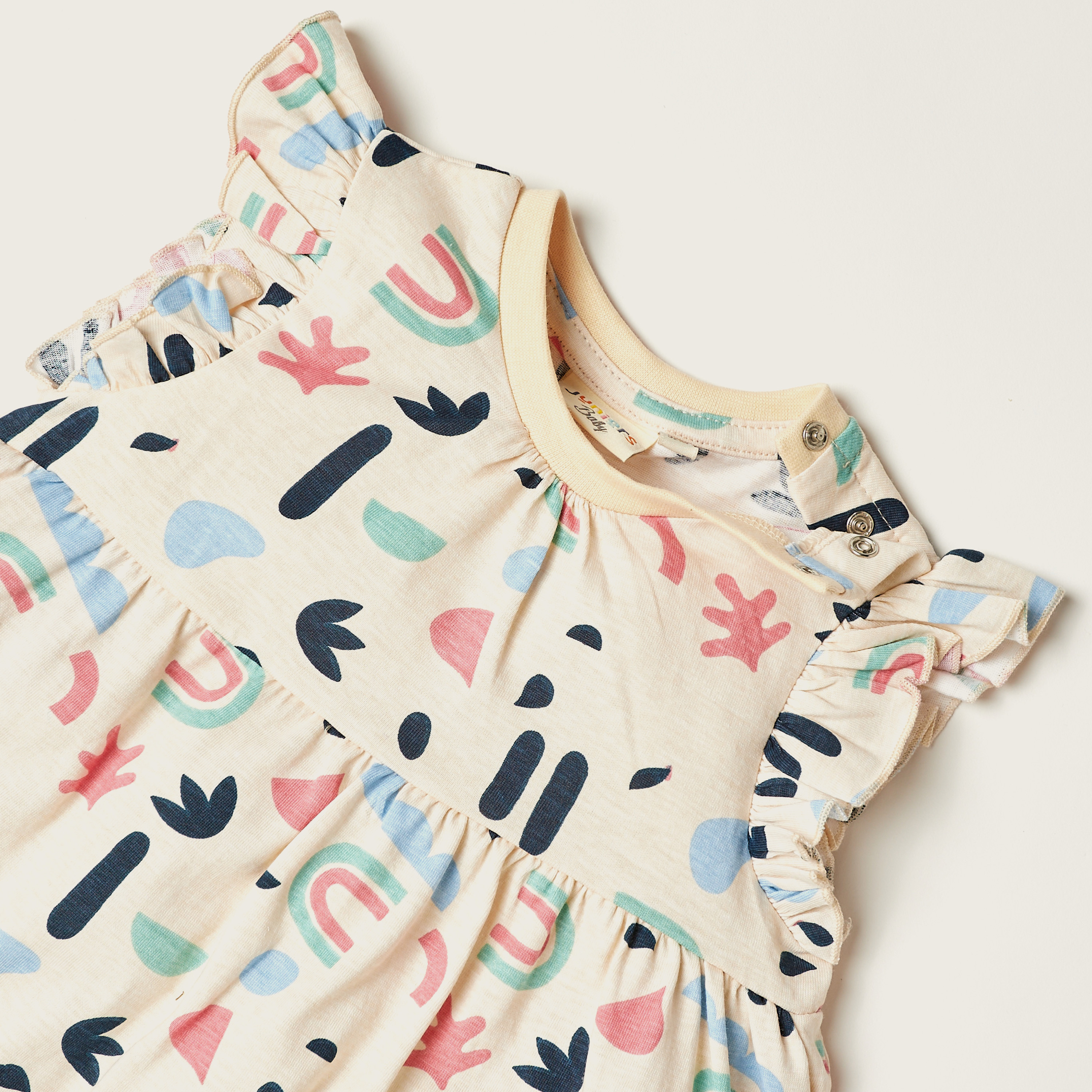 طقم بنطلون ليقنز وبلوزة دون أكمام بطبعات من جونيورز-baby-girls-clothing-setsandcoords-image-2