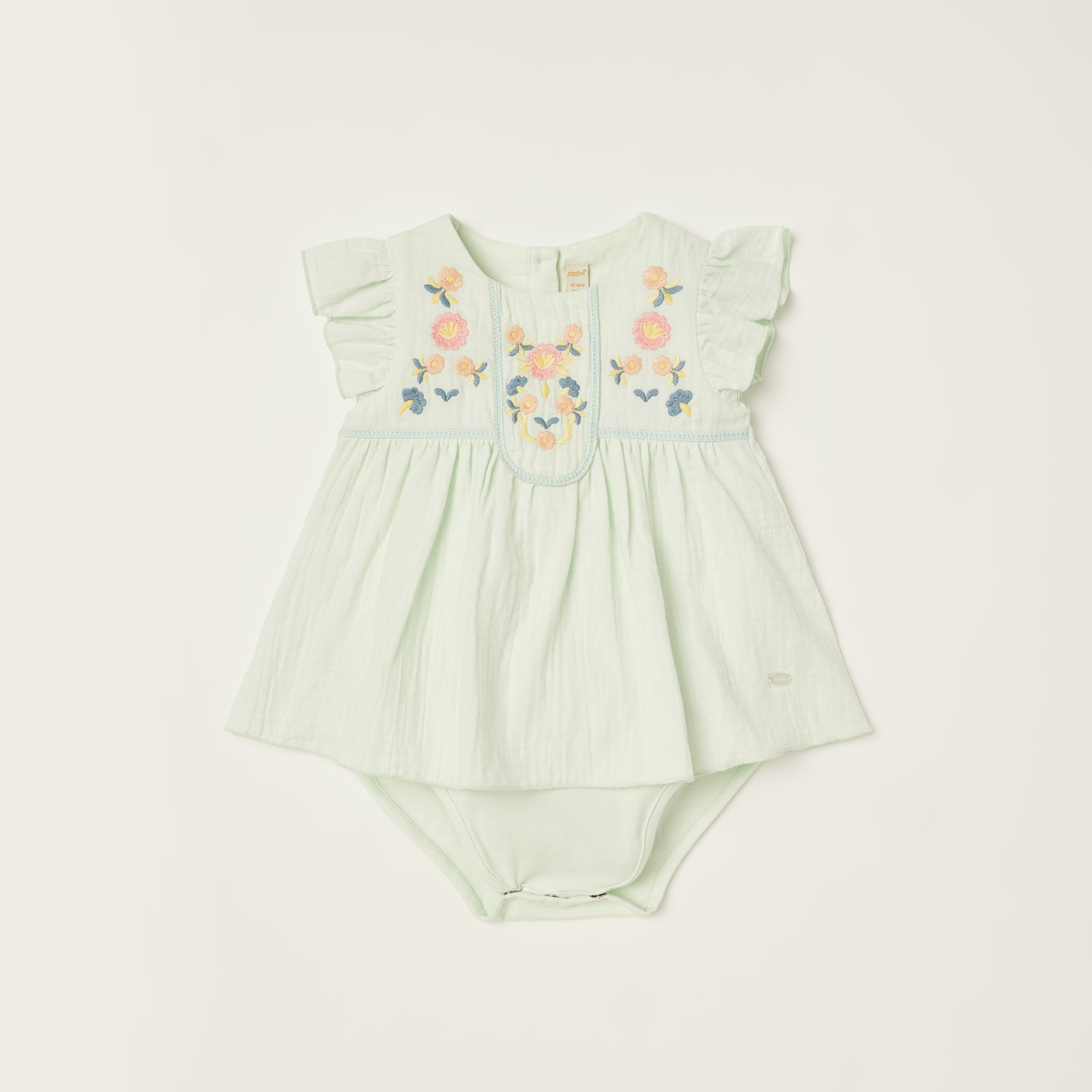 بلوزة مطرزة مع ملحق سروال تدريب من جيجلز-baby-girls-clothing-blousesandshirts-image-1