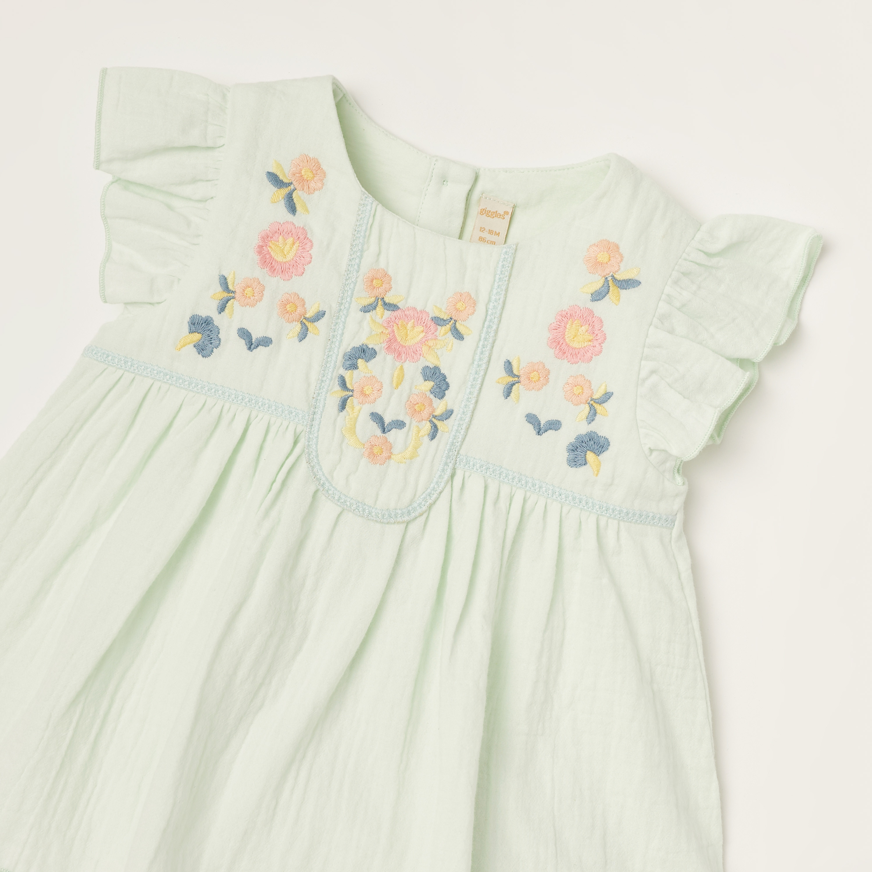 Giggles Embroidered Top with Trainer Pant Extension-baby-girls-clothing-blousesandshirts-image-2