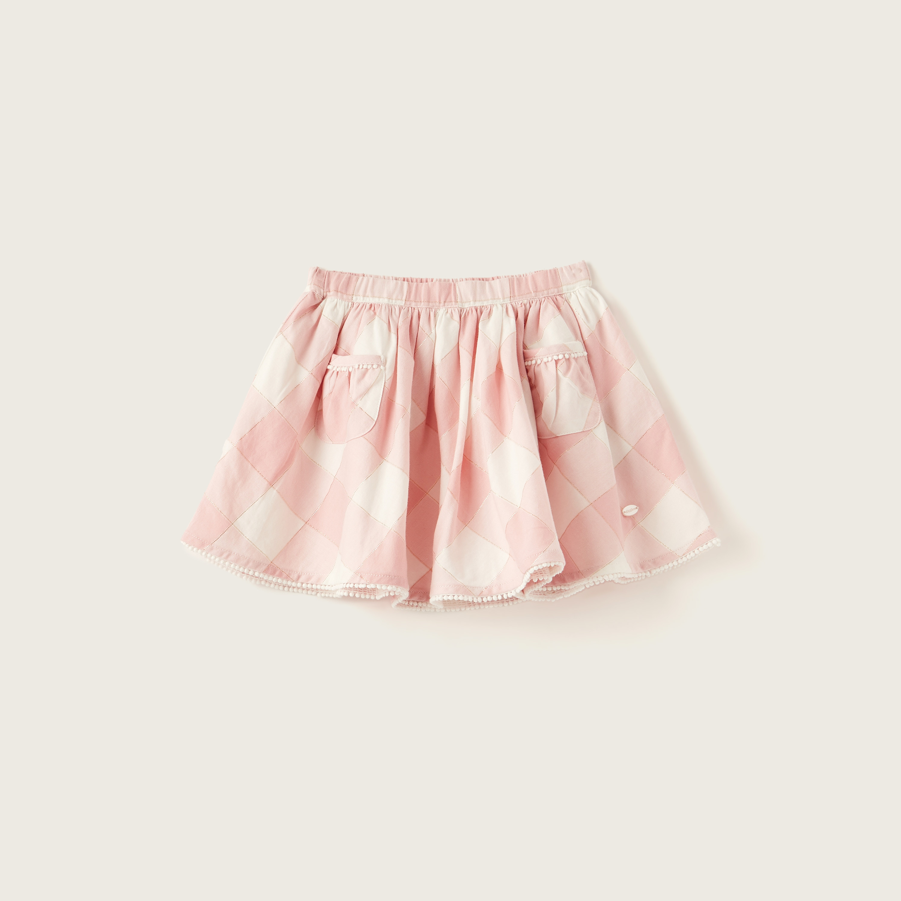Giggles Checked Skirt with Elasticated Waistband-baby-girls-clothing-bottoms-skirts-image-1