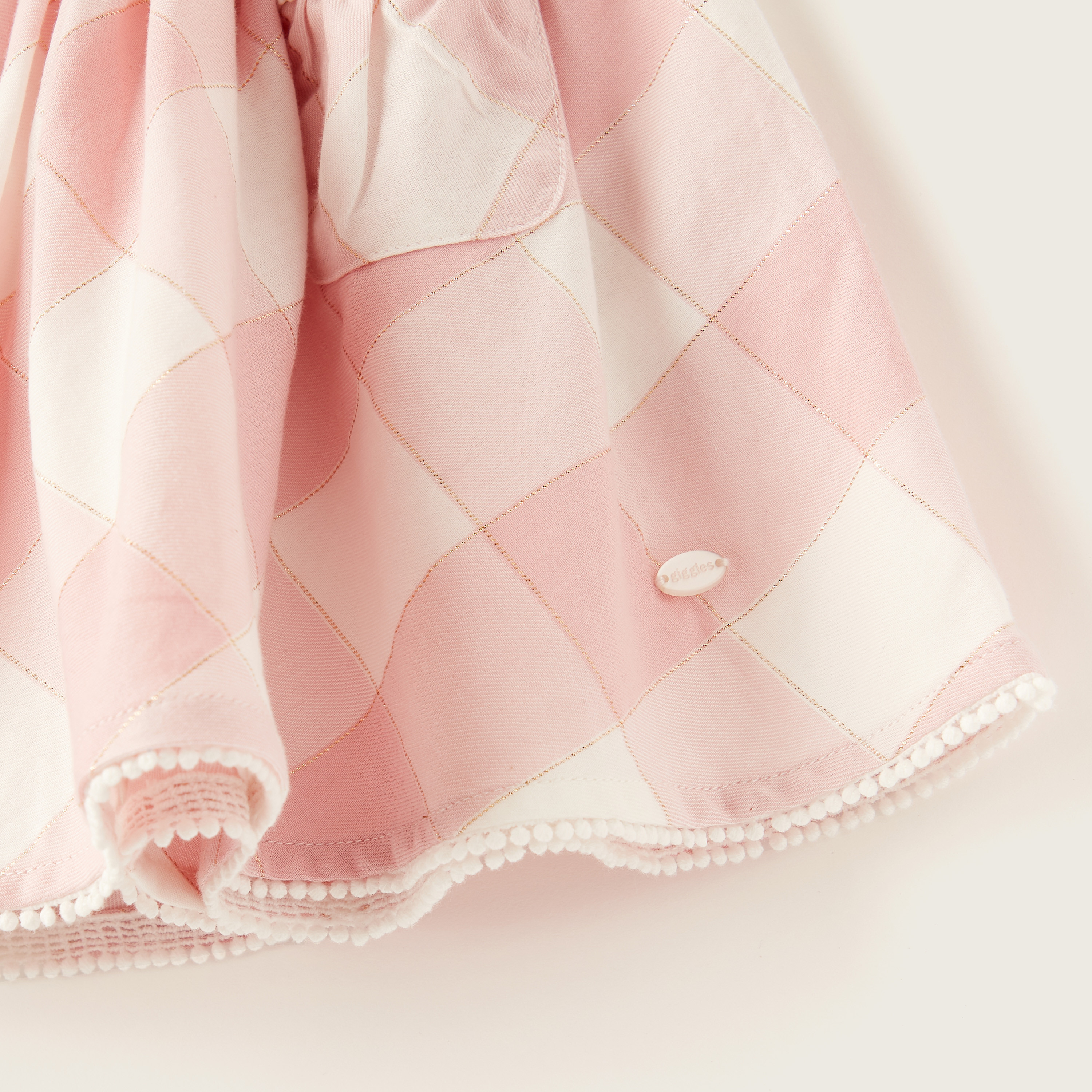 Giggles Checked Skirt with Elasticated Waistband-baby-girls-clothing-bottoms-skirts-image-3