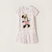 Disney Minnie Mouse Print Dress with Short Sleeves-Dresses%2C Gowns and Frocks-thumbnail-0