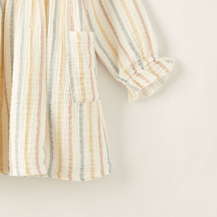 Giggles Striped Dress with Long Sleeves