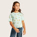 Juniors All-Over Print T-shirt with Drop Shoulder Sleeves and Pocket Detail-T Shirts-thumbnail-1