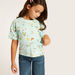 Juniors All-Over Print T-shirt with Drop Shoulder Sleeves and Pocket Detail-T Shirts-thumbnail-2
