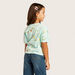 Juniors All-Over Print T-shirt with Drop Shoulder Sleeves and Pocket Detail-T Shirts-thumbnail-3