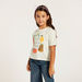 Juniors Graphic Print T-shirt with Short Sleeves-T Shirts-thumbnail-1