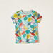 Juniors Printed Round  Neck T-shirt with Short Sleeves-T Shirts-thumbnail-0