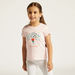 Juniors Printed Round Neck T-shirt with Short Sleeves-T Shirts-thumbnail-0