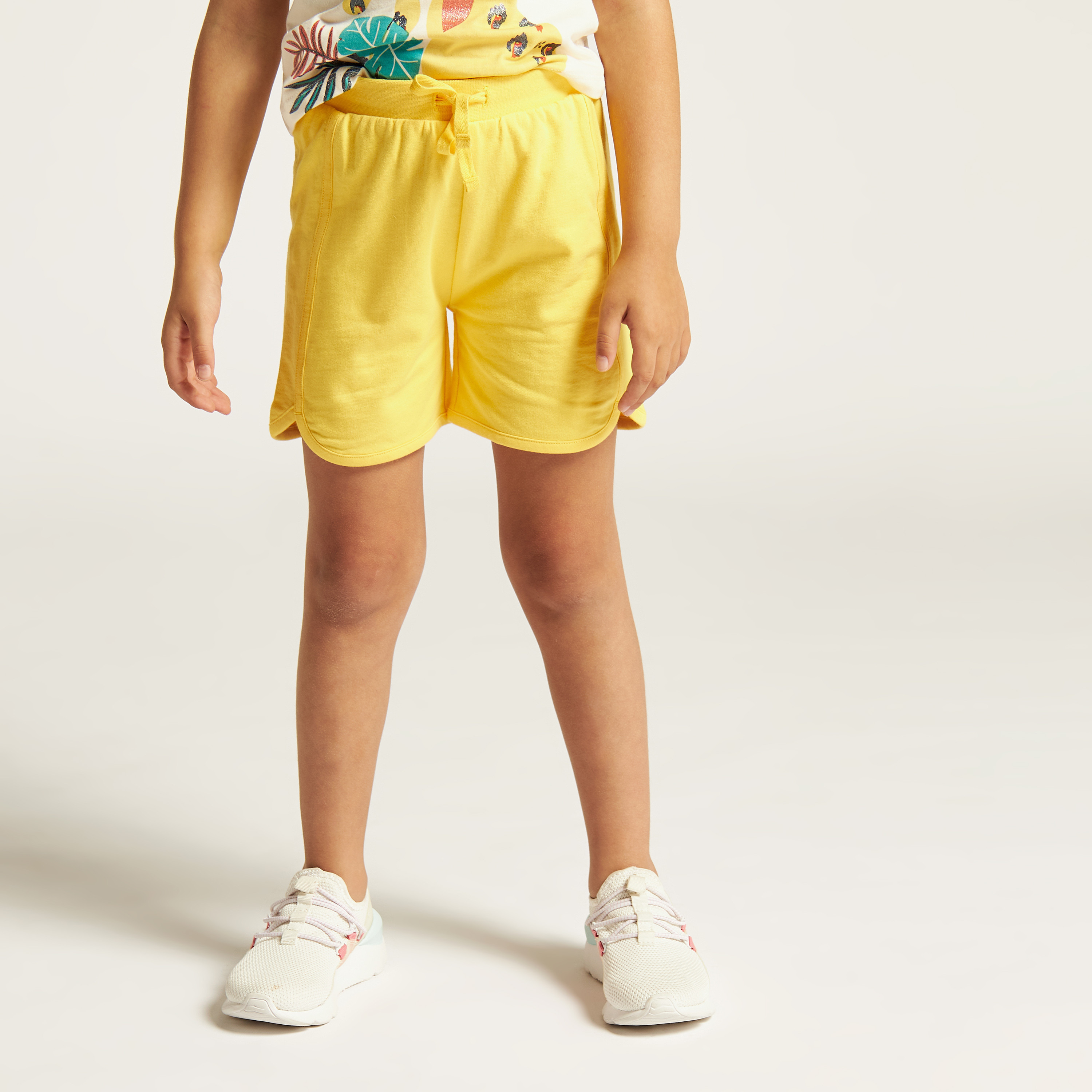 Buy Juniors Solid Shorts with Drawstring Closure Online Babyshop KSA