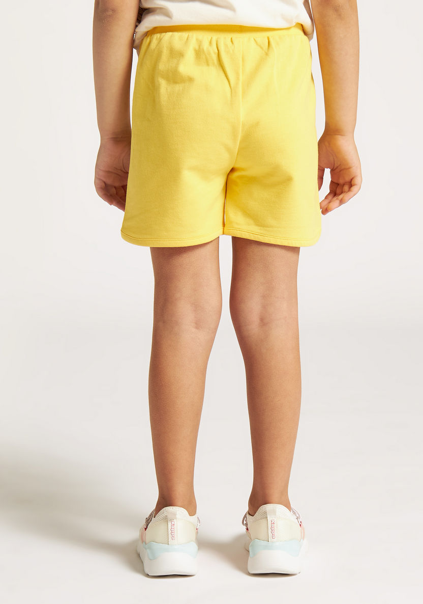 Juniors Solid Shorts with Drawstring Closure-Shorts-image-3