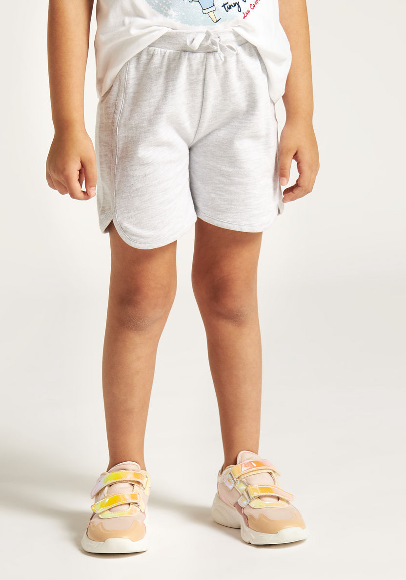 Juniors Solid Shorts with Drawstring Closure-Shorts-image-1