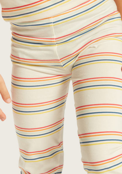 Juniors Striped Leggings with Elasticated Waistband