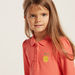 Juniors Embroidered A-Line Dress with Long Sleeves and Polo Neck-Dresses%2C Gowns and Frocks-thumbnail-2