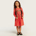 Juniors Printed Drop Waist Dress with Long Sleeves-Dresses%2C Gowns and Frocks-thumbnail-0
