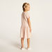 Juniors Striped Drop Waist Dress with Round Neck and Short Sleeves-Dresses%2C Gowns and Frocks-thumbnailMobile-3