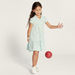 Juniors Printed Polo Dress with Cap Sleeves and Button Closure-Dresses%2C Gowns and Frocks-thumbnail-0