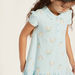 Juniors Printed Polo Dress with Cap Sleeves and Button Closure-Dresses%2C Gowns and Frocks-thumbnail-2