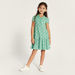 Juniors Polka Dot Print Polo Dress with Short Sleeves-Dresses%2C Gowns and Frocks-thumbnail-1