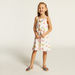Juniors Butterfly Print Sleeveless Dress with Waist Tie-Up Belt-Dresses%2C Gowns and Frocks-thumbnail-2