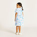 Juniors Printed Dress with Peter Pan Collar and Button Closure-Dresses%2C Gowns and Frocks-thumbnail-3