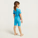 Juniors Printed Swimsuit with Short Sleeves-Swimwear-thumbnail-3
