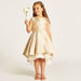 Juniors Textured Sleeveless Dress with Bow Accent and High Low Hem-Dresses%2C Gowns and Frocks-thumbnail-0