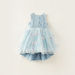Juniors Butterfly Print Sleeveless Dress with Zip Closure and Mesh Detail-Dresses%2C Gowns and Frocks-thumbnail-0