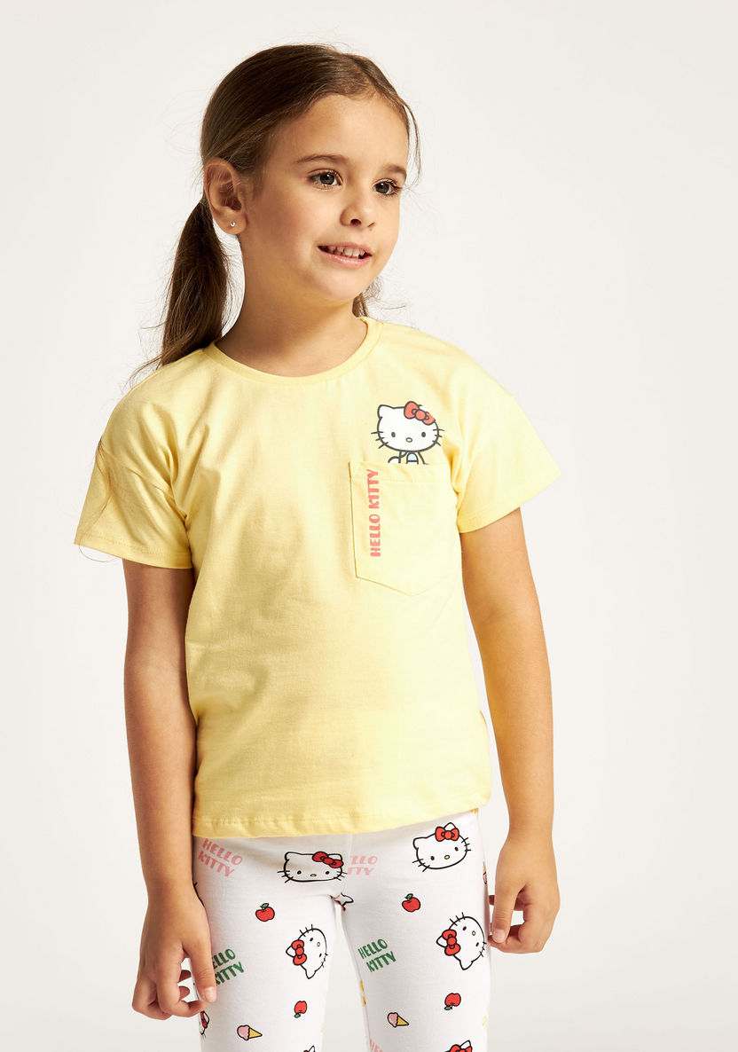Sanrio Hello Kitty Print Crew Neck T-shirt - Set of 2-T Shirts-image-4