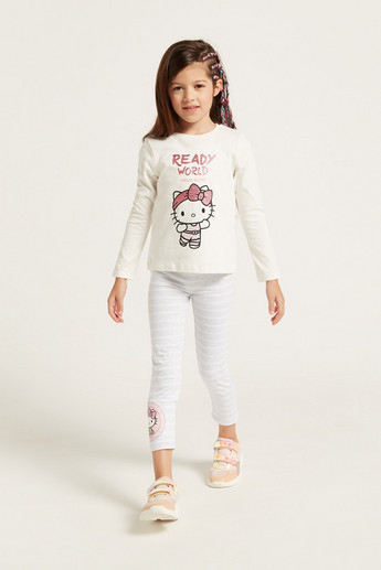 Sanrio Hello Kitty Print T-shirt with Long Sleeves - Set of 2