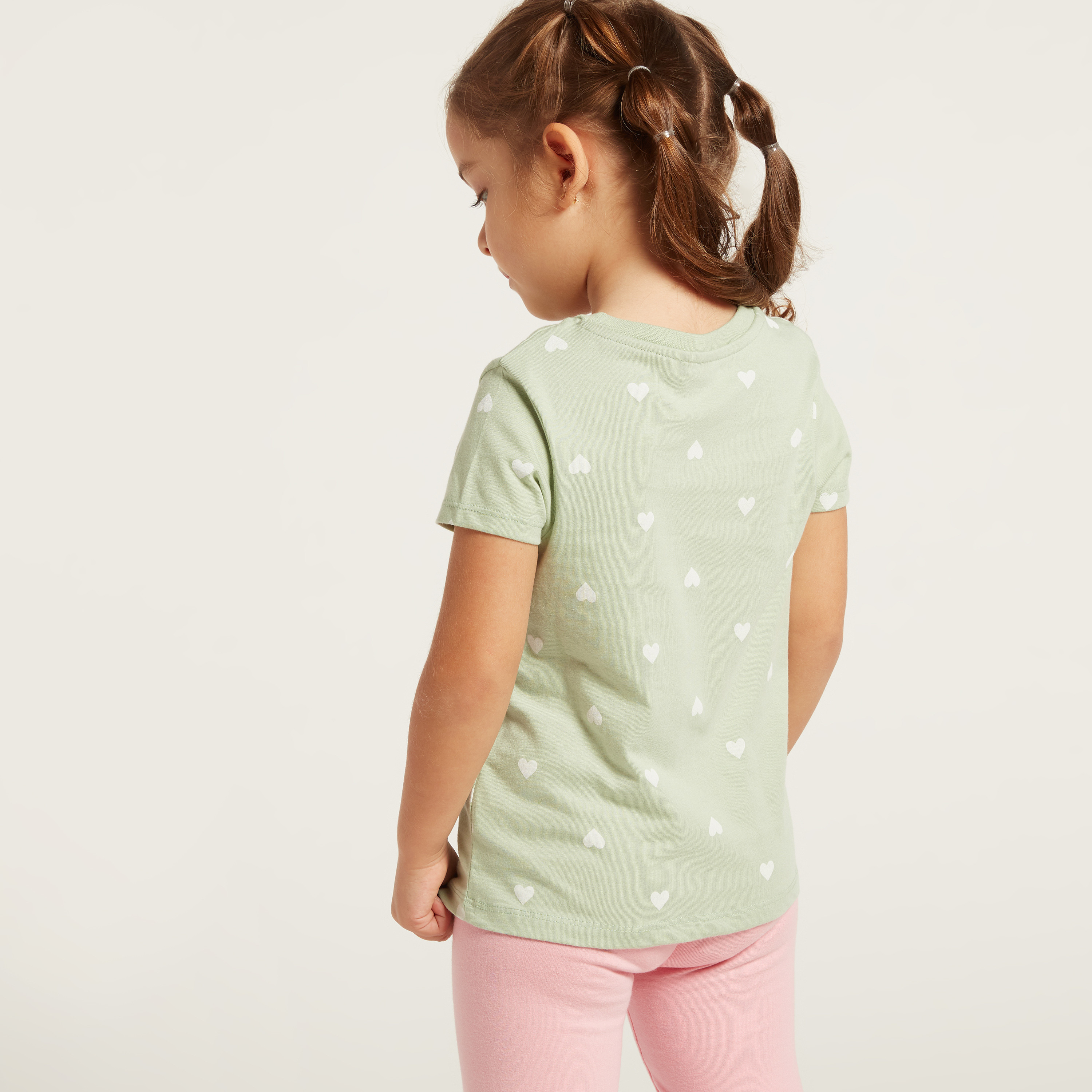 Sanrio Hello Kitty Print T-shirt with Short Sleeves - Set of 2-girls-clothing-tshirts-image-4