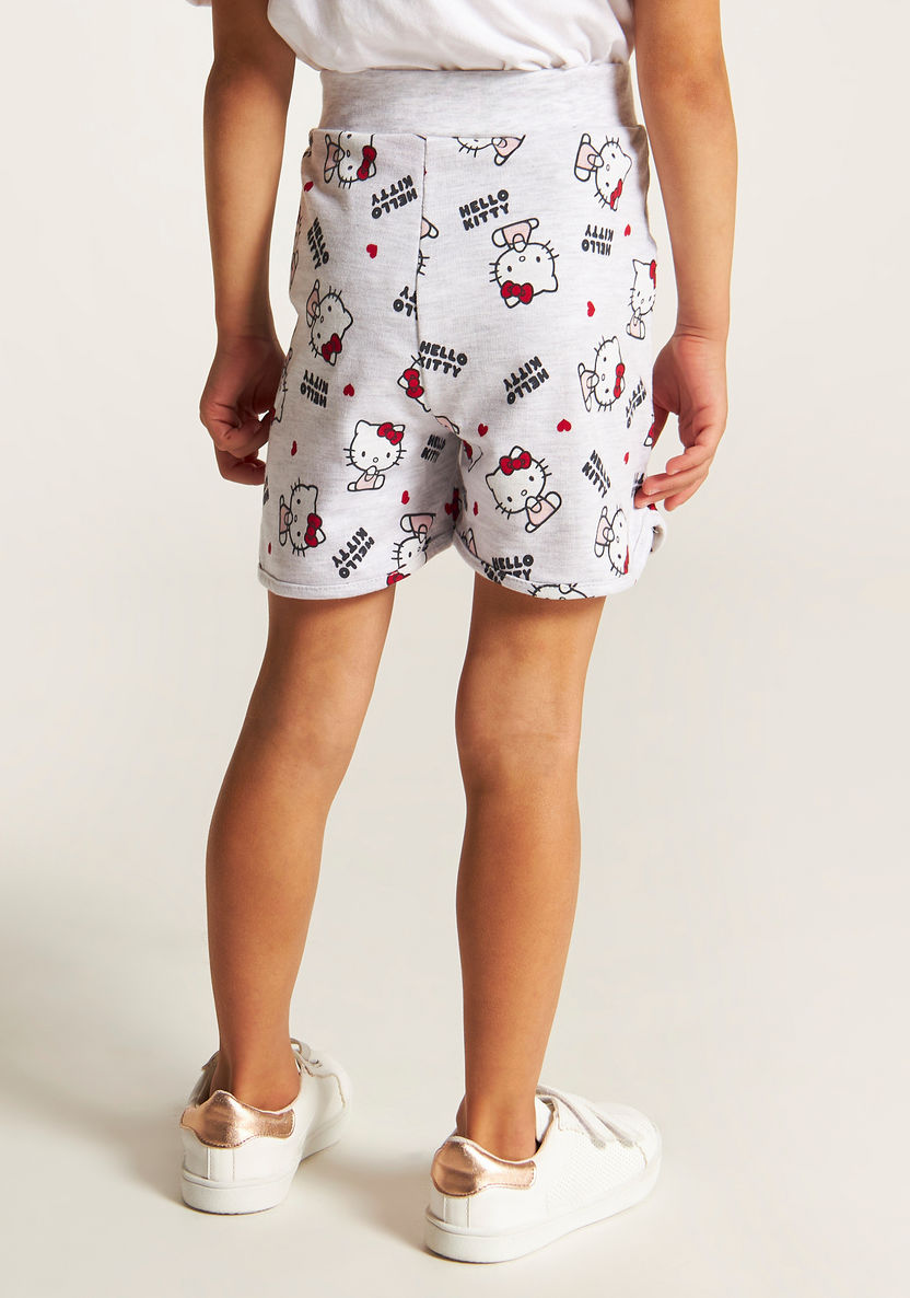 Sanrio Hello Kitty Print Shorts with Elasticised Waistband and Pockets-Shorts-image-3