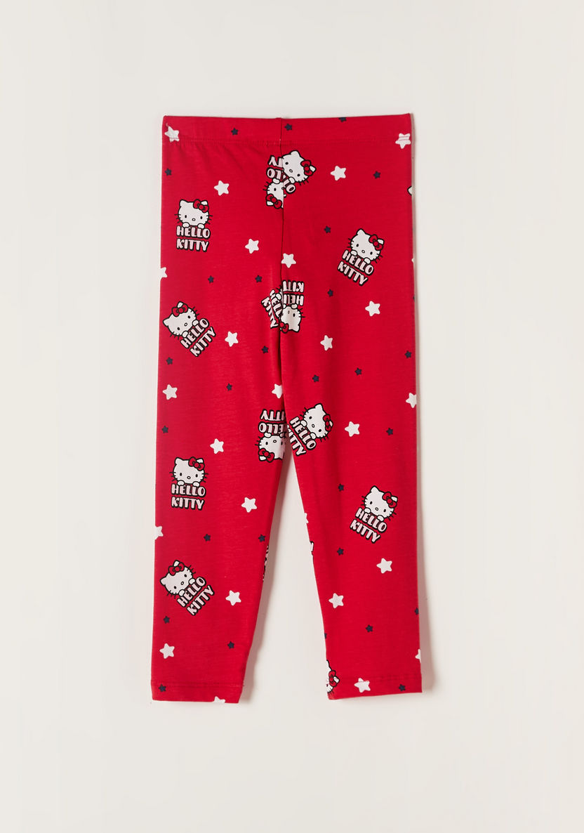 Sanrio Hello Kitty Print Leggings with Elasticised Waistband-Leggings-image-3