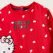 Sanrio Hello Kitty Print Knit Dress with Long Sleeves-Dresses%2C Gowns and Frocks-thumbnail-1