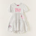 Sanrio Hello Kitty Print Tiered Dress with Short Sleeves-Dresses%2C Gowns and Frocks-thumbnail-0