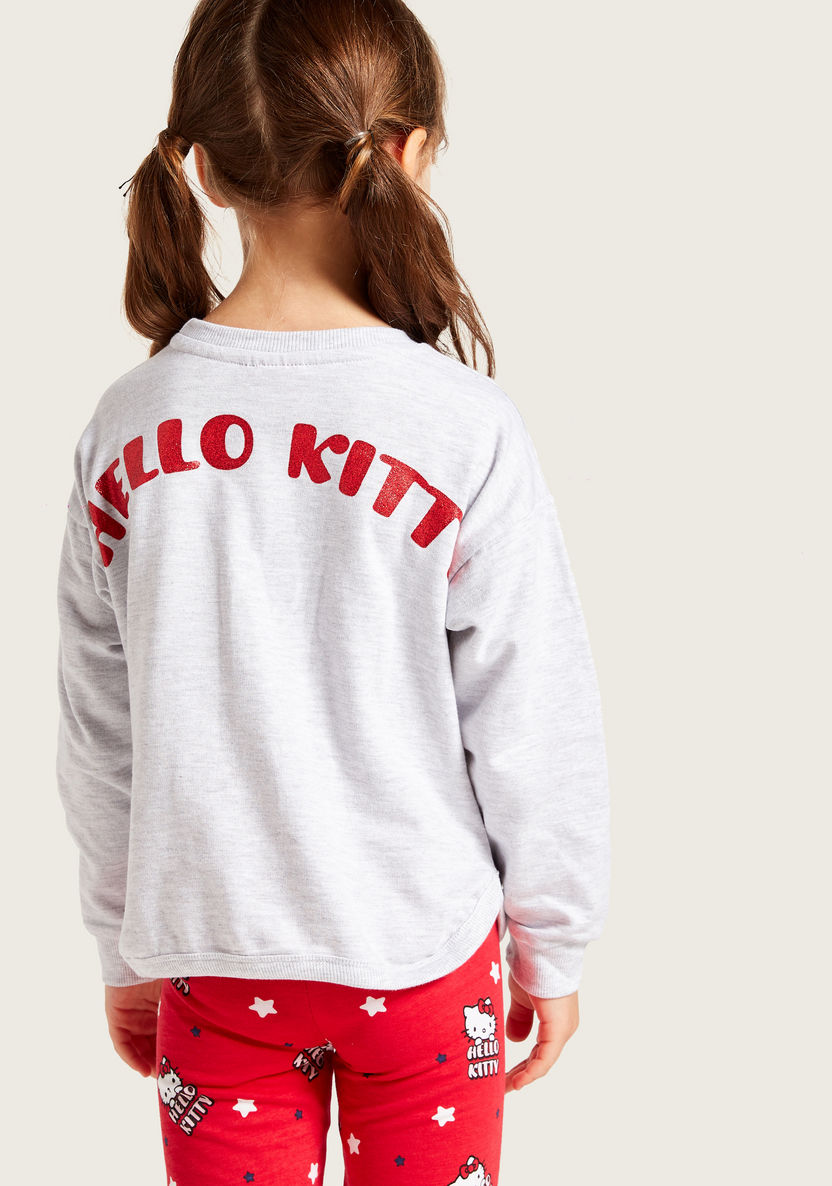 Sanrio Hello Kitty Print Sweatshirt with Long Sleeves-Sweatshirts-image-3
