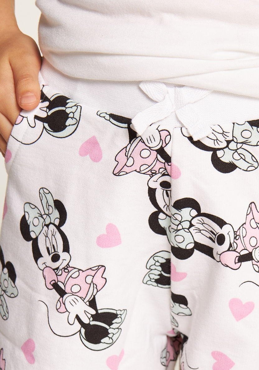 Disney Minnie Mouse Print Shorts with Elasticated Waistband and Pockets-Shorts-image-2