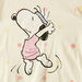Snoopy Dog Print Round Neck T-shirt with Short Sleeves-T Shirts-thumbnail-1