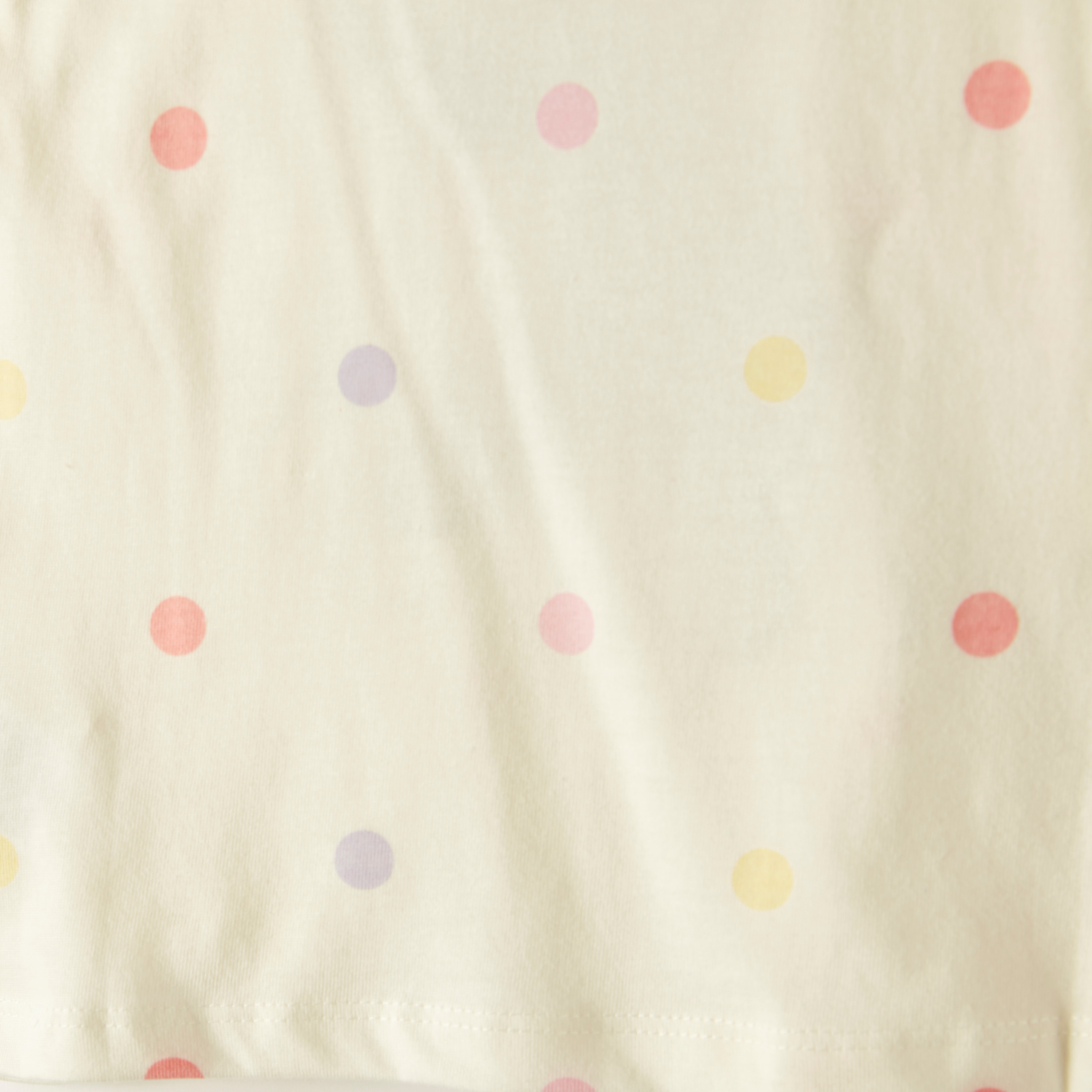 Snoopy Dog Print Round Neck T-shirt with Short Sleeves-girls-clothing-tshirts-image-4