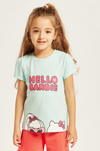 Sanrio Hello Kitty Print T-shirt with Short Sleeves - Set of 2